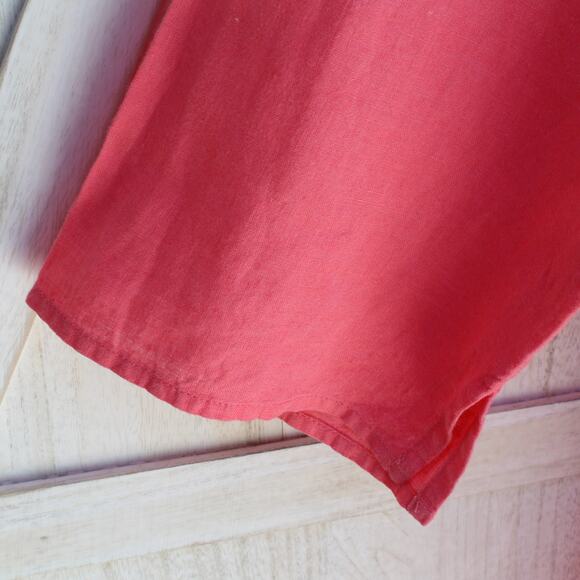 Eileen Fisher Irish Linen Button Up Tunic Top M - Picture 4 of 11